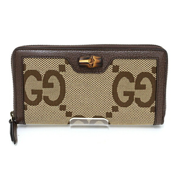 GUCCI Diana Jumbo GG Continental Wallet 658634 Bamboo Long - Picture 1 of 3